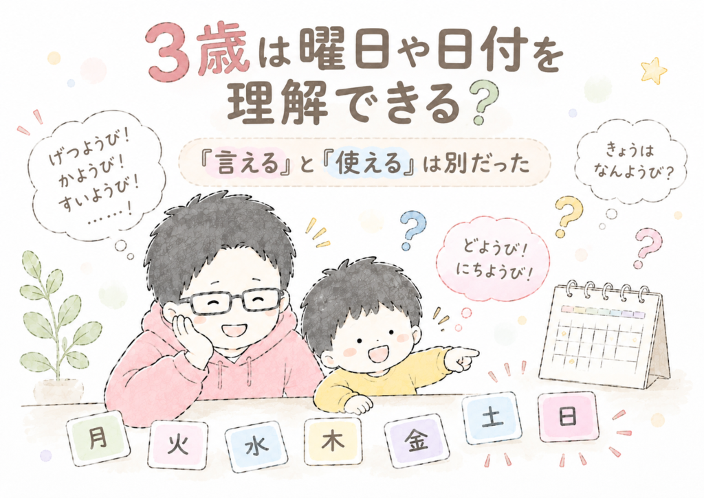 ３歳は曜日を理解できる？