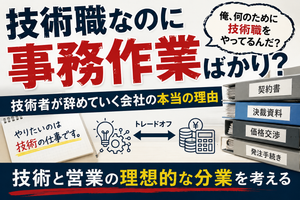 技術職なのに事務作業ばかり？